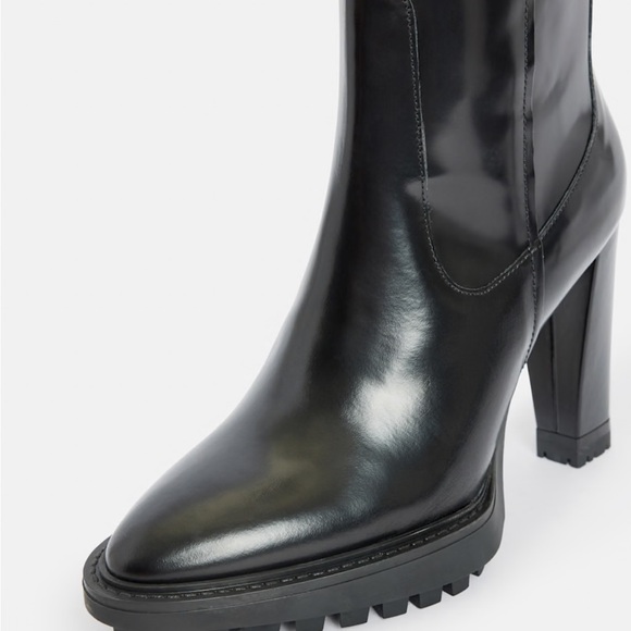 AllSaints Harlem Knee High Leather Boots - Picture 4 of 7